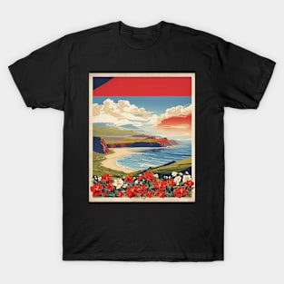 Wales England Vintage Travel Tourism Poster Art T-Shirt